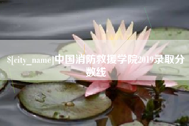 三沙中国消防救援学院2019录取分数线