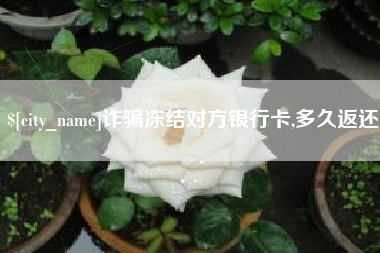 三沙诈骗冻结对方银行卡,多久返还