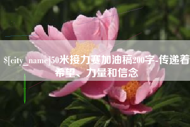 三沙50米接力赛加油稿200字-传递着希望、力量和信念