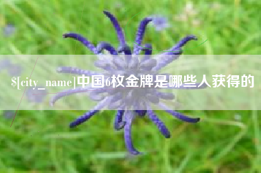 三沙中国6枚金牌是哪些人获得的