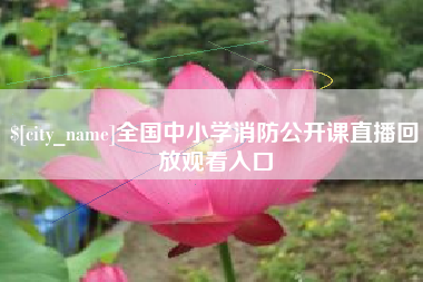 三沙全国中小学消防公开课直播回放观看入口