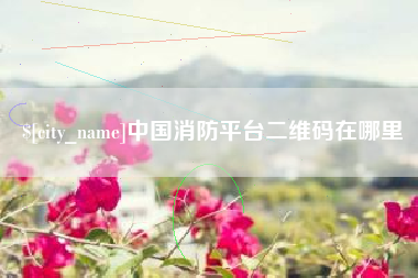 三沙中国消防平台二维码在哪里