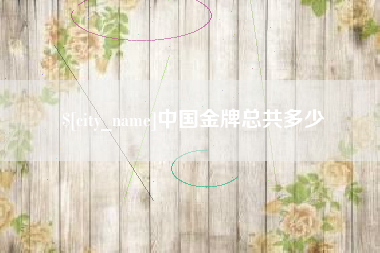 三沙中国金牌总共多少