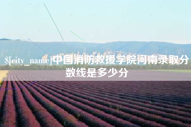三沙中国消防救援学院河南录取分数线是多少分