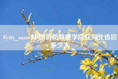 三沙中国消防救援学院在河北省招多少人