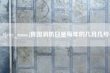 三沙我国消防日是每年的几月几号