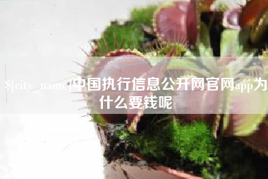 三沙中国执行信息公开网官网app为什么要钱呢